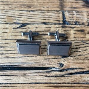 Silver Titanium Rectangular Cufflinks